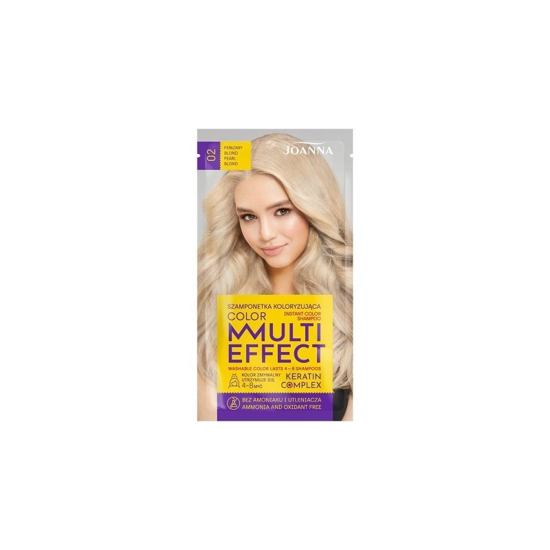 Joanna Multi Effect Instant Color Shampoo 02 Pearl Blonde 35 G