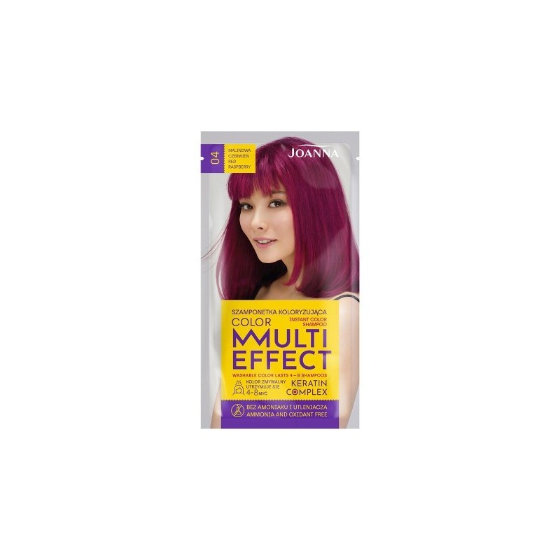 Joanna Multi Effect Instant Color Shampoo 04 Raspberry Red 35 G