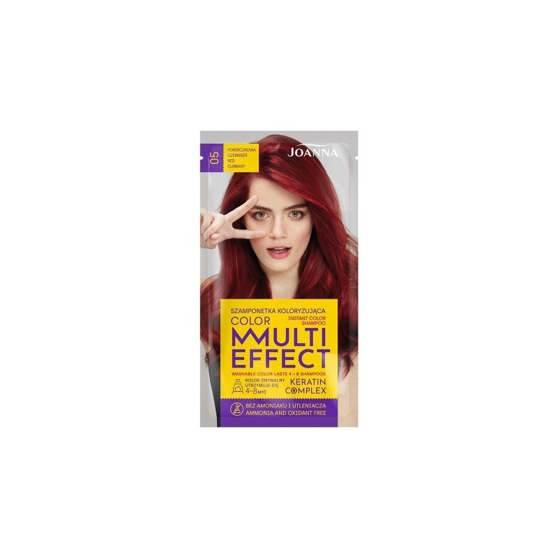 Joanna Multi Effect Instant Color Shampoo 05 Red Currant 35 G