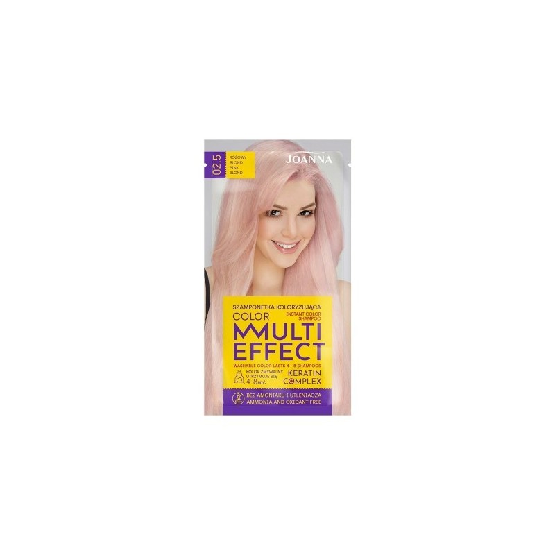 Joanna Multi Effect Instant Color Shampoo No 02.5 Pink Blonde 35g