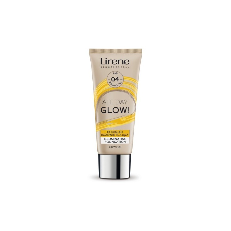 Lirene All Day Glow!  Illuminating Foundation 04 Tanned 30 Ml