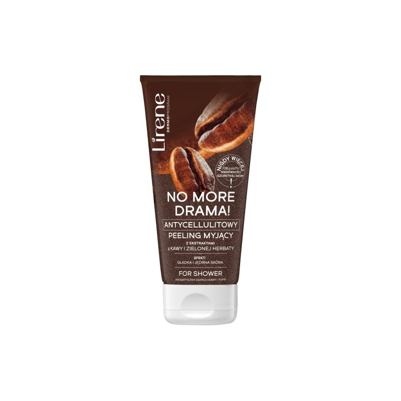 Lirene No More Drama! Firming Body Scrub With With Coffee And Green Tea Extracts For Shower 175g