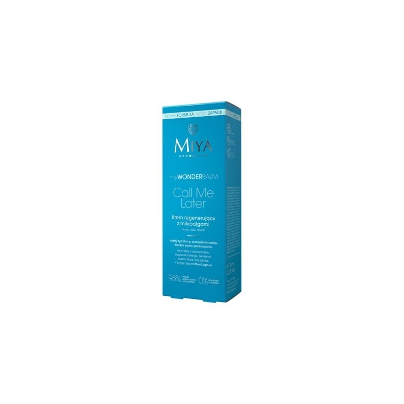 Miya Cosmetics Mywonderbalm Call Me Later Regenerating Cream With Microalgae 75 Ml