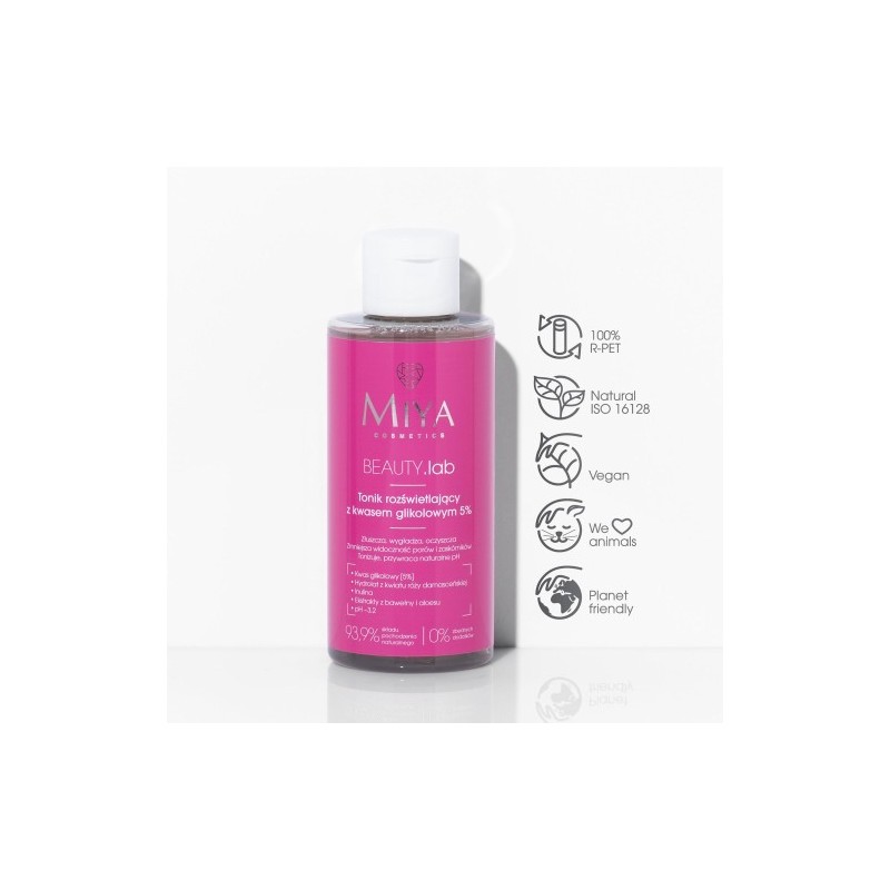 Miya Cosmetics Brightening Tonic With 5% Glycolic Acid, 150ml
