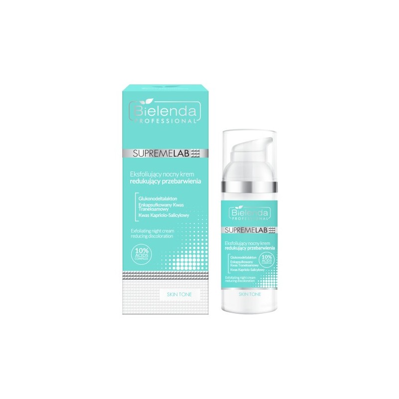 Bielenda Supremelab Skin Tone Exfoliant Night Cream Reducing Discolorations 50 Ml