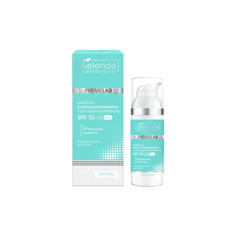 Bielenda Supremelab Skin Tone Light Anti Spot  Cream With Spf 50 Uva/uvb 50ml