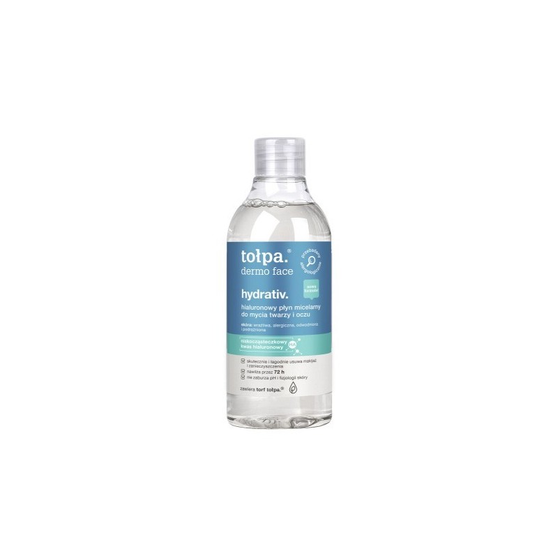 Tolpa Dermo Face Hydrativ Hyaluronic Micellar Fluid For Cleansing Face And Eyes, 400 Ml