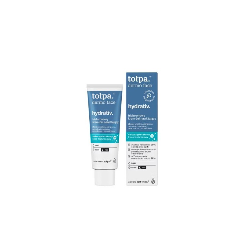 Tolpa Dermo Face Hydrativ Hyaluronic Moisturising Creamgel, Lightweight, Day/night 40ml