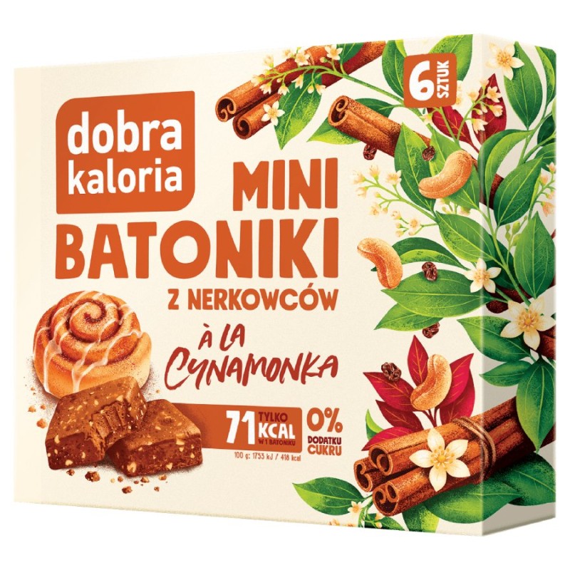Mini Bars A'la Cinnamon Bun NO SUGAR 6x17g Dobra Kaloria