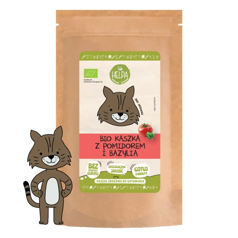 Bio Kaszka z z Pomidorem i Bazylią 200g Helpa