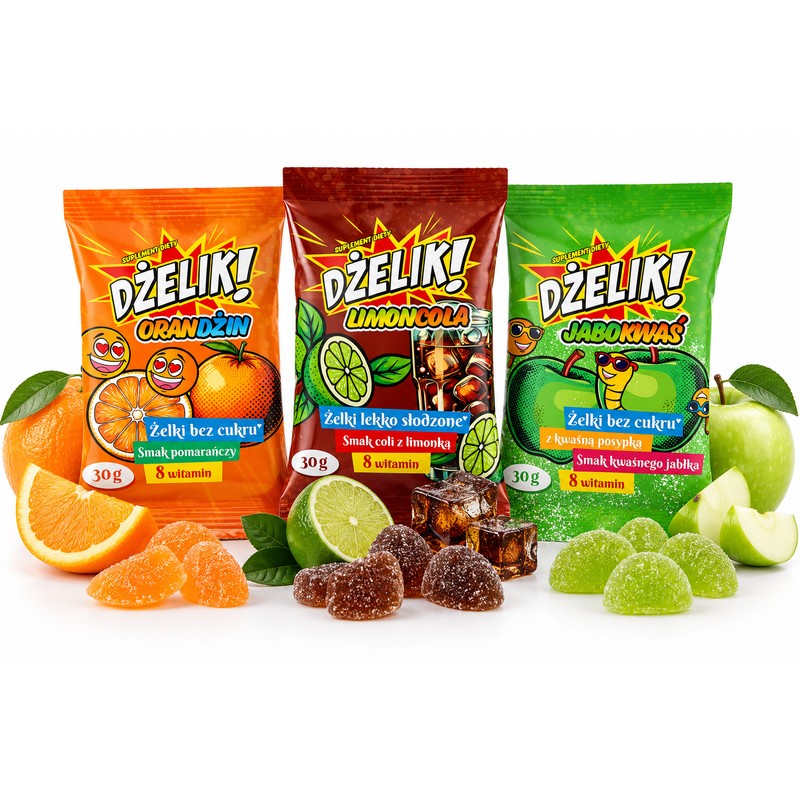Żelki Bez Cukru Zestaw 3 smaków x30g Starpharma