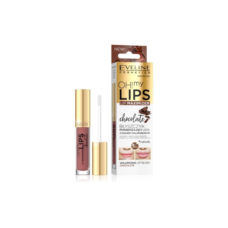 Eveline Oh! My Lips Lip Gloss With Chili, Chocolate Scent 4.5ml