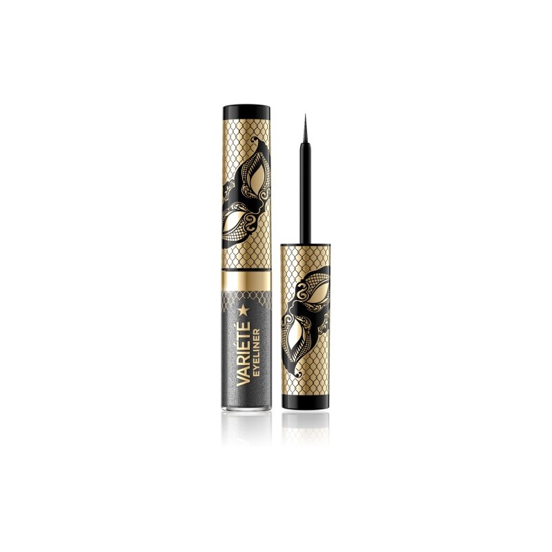 Eveline Variete Liquid Eyeliner Shiny Long Lasting &waterproof No.04 Silver Dust  4ml
