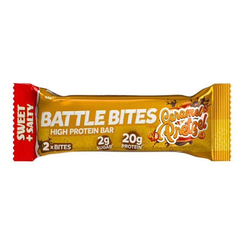 High Protein Bar Caramel Pretzel 62g Battle Bites