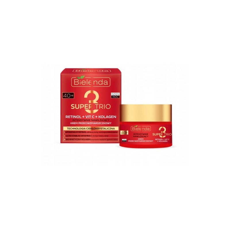 Bielenda Super Trio Retinol+ Vit C + Collagen Cream 40+ 50ml