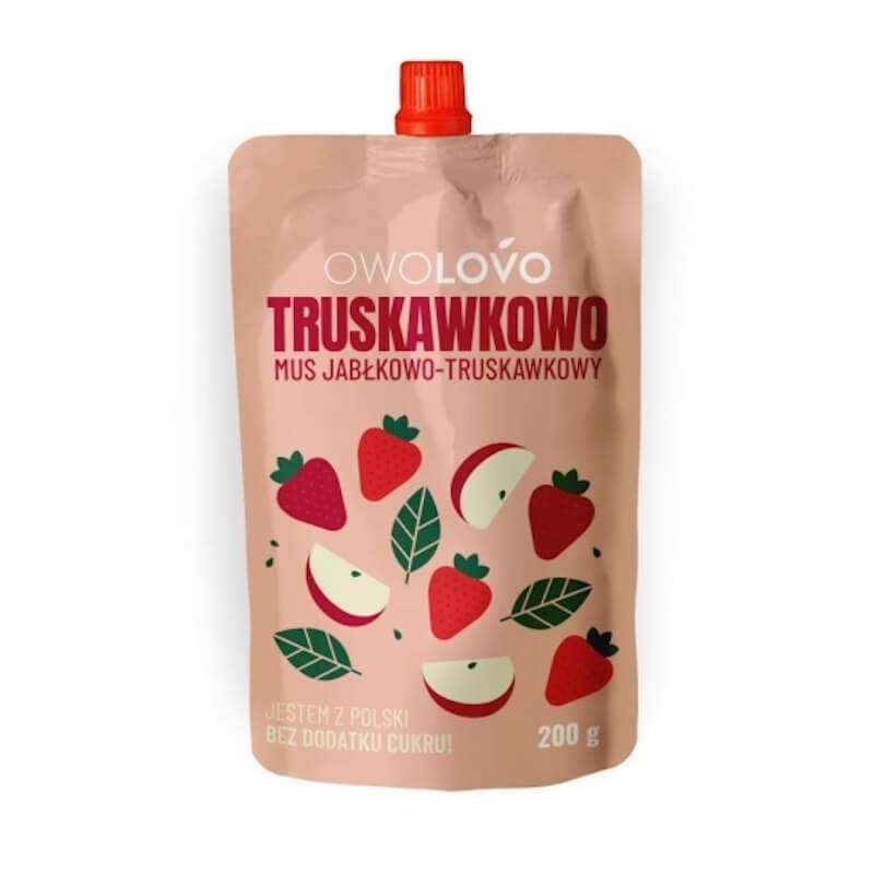 Apple & Strawberry Mousse 200g Owolovo