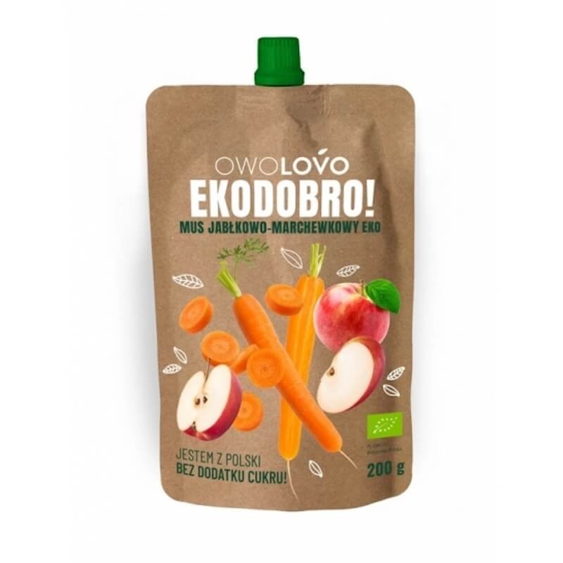 Apple & Carrot Bio Mousse 200g Owolovo