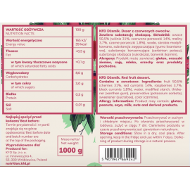 Red Fruits Jam1kg KFD - ingredients label