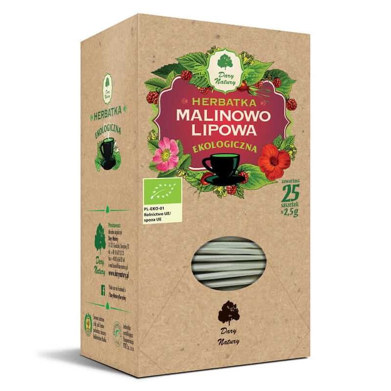 Ekologiczna Herbatka Malinowo-Lipowa 62,5g Dary Natury