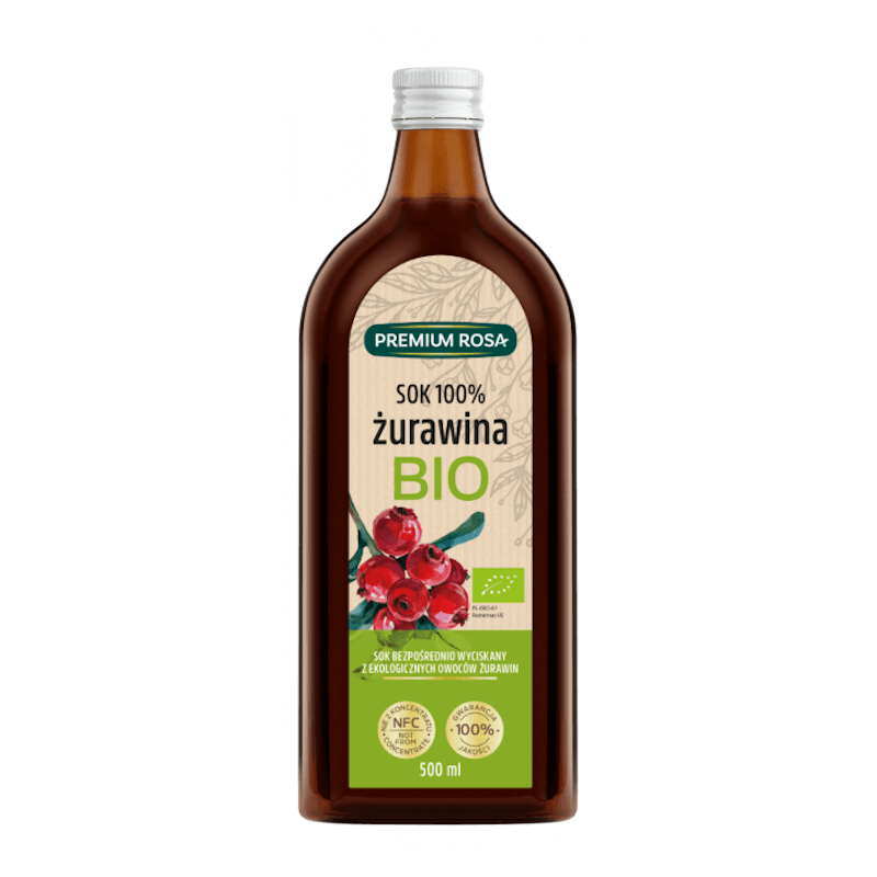 organic extract  cranberry 100% bio 500ml premium rosa