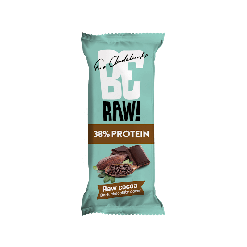 protein 38% raw cocoa  be raw 40g