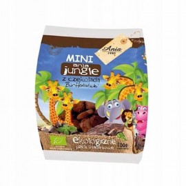 Organic Mini Jungle Biscuits With Chocolate 100g Ania