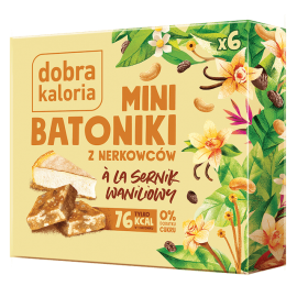 Mini Batoniki A'la Sernik Waniliowy 102g (6 szt) Dobra Kaloria, smaczna przekąska