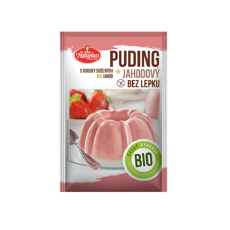 Organic Gluten-Free Strawberry Pudding 40g  AMYLON