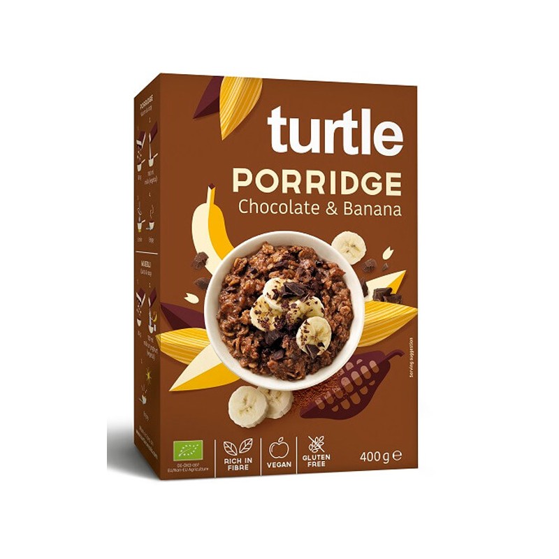 Organic Gluten-Free Chocolate-Banana Porridge 400g Turtle