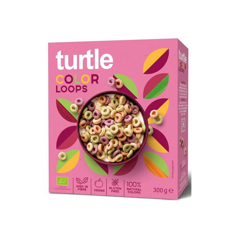 Krążki zbożowe kolorowe bezglutenowe BIO 300g Turtle