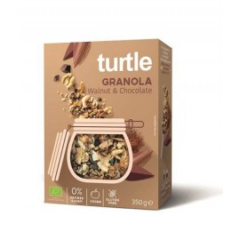Granola orzech włoski - czekolada bezglutenowa BIO 350g Turtle