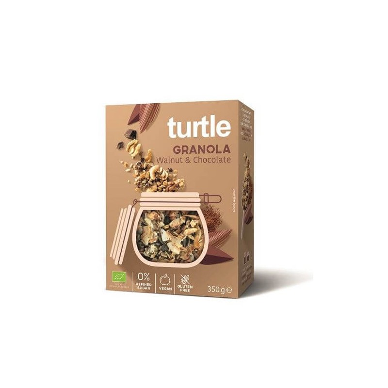 Organic Gluten-Free Granola Walnuts- Chocolate 350g Turtle