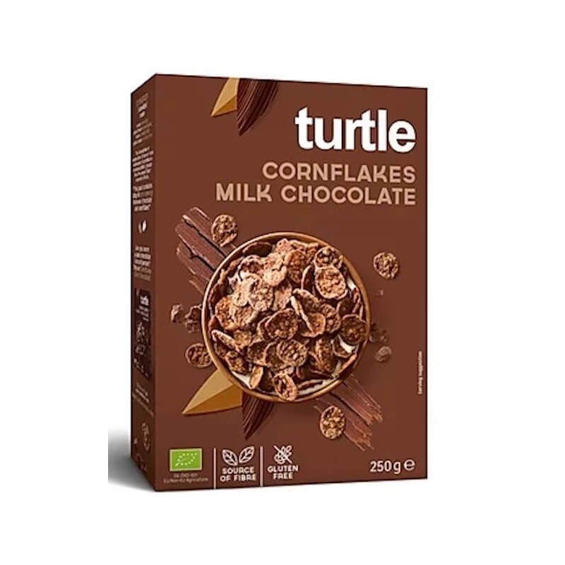 Organic Gluten-Free Cornflakes In Milk Chocolate 250g Turtle