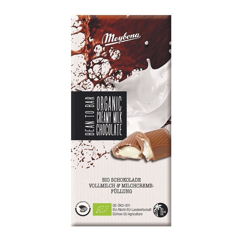 Czekolada mleczna z nadzieniem mlecznym BIO 100 g Meybona