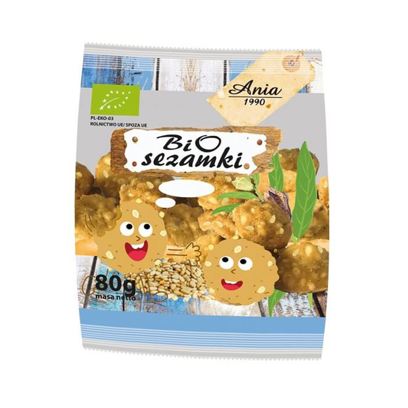 Organic Sesame Seeds Biscuits 80g Bio Ania