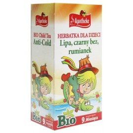 Organic Tea For Children - LINDEN, ELDERBERRY, CHAMOMILE (20 x 1.5 g) 30 g Apotheke