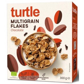 Organic multigrain flakes with chocolate shavings gluten-free 300g Turtle