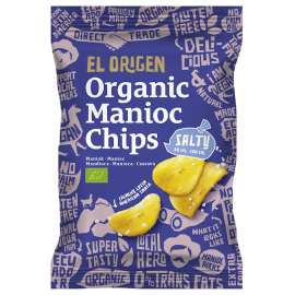 Chipsy z manioku solone bezglutenowe BIO 60g  EL ORIGEN