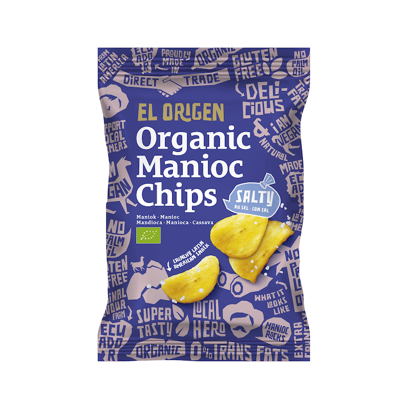 Organic Gluten-Free Salted Casava Crisps 60g EL ORIGEN