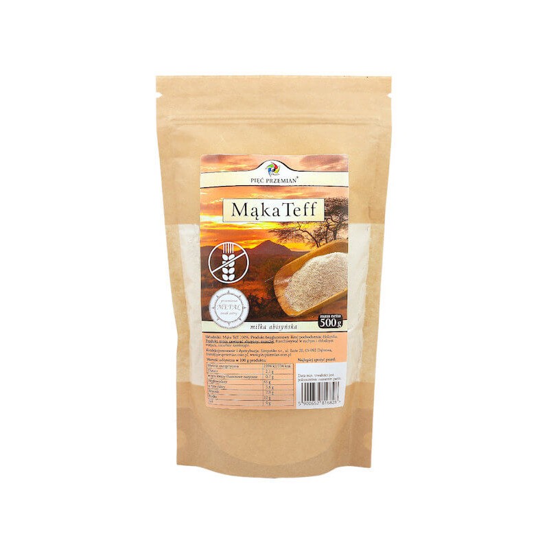 Mąka TEFF bezglutenowa 500 g Pięć Przemian