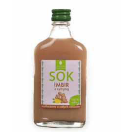 Zielona Tłocznia Ginger & Lemon Juice 100% 200ml Targroch