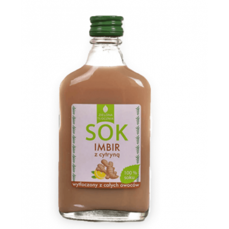 Zielona Tłocznia Sok z imbiru z cytryną 100% 200ml Targroch