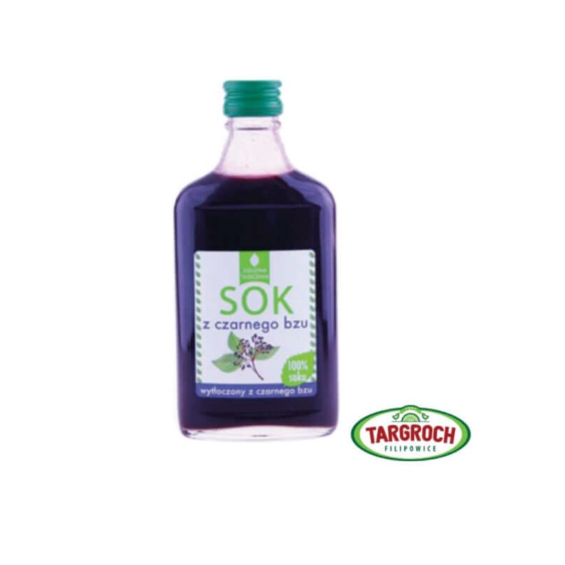 Zielona Tłocznia Elderberry Juice 100% 200ml Targroch
