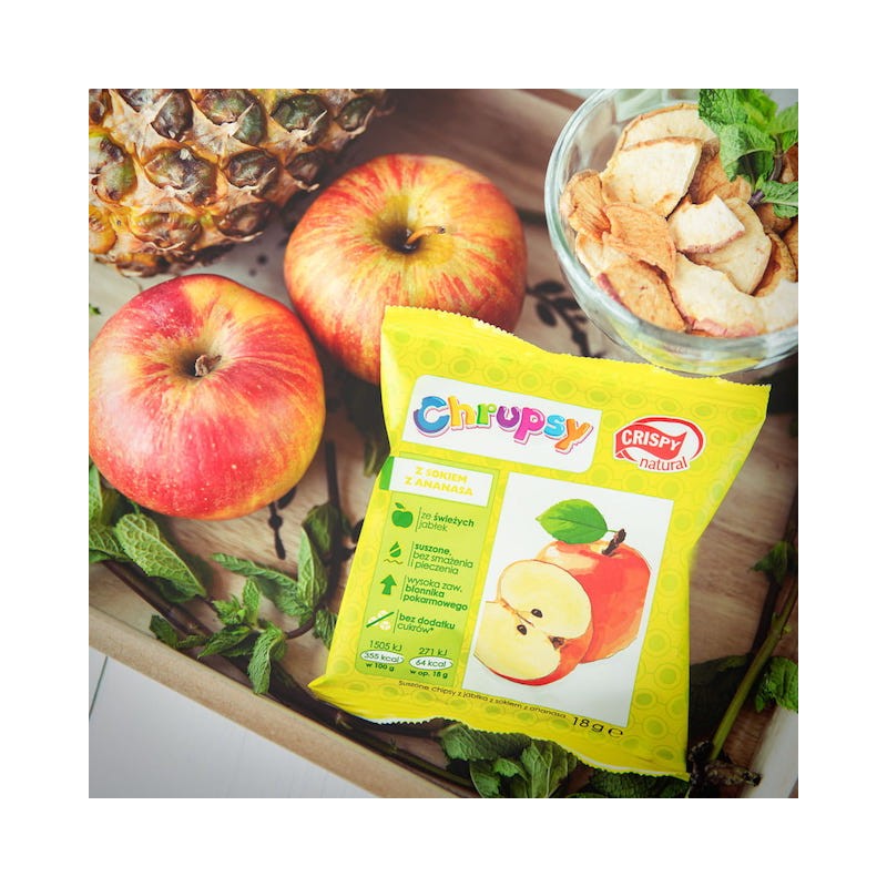 Dried Apples with Pineapple Juice 18g Crispy Natural