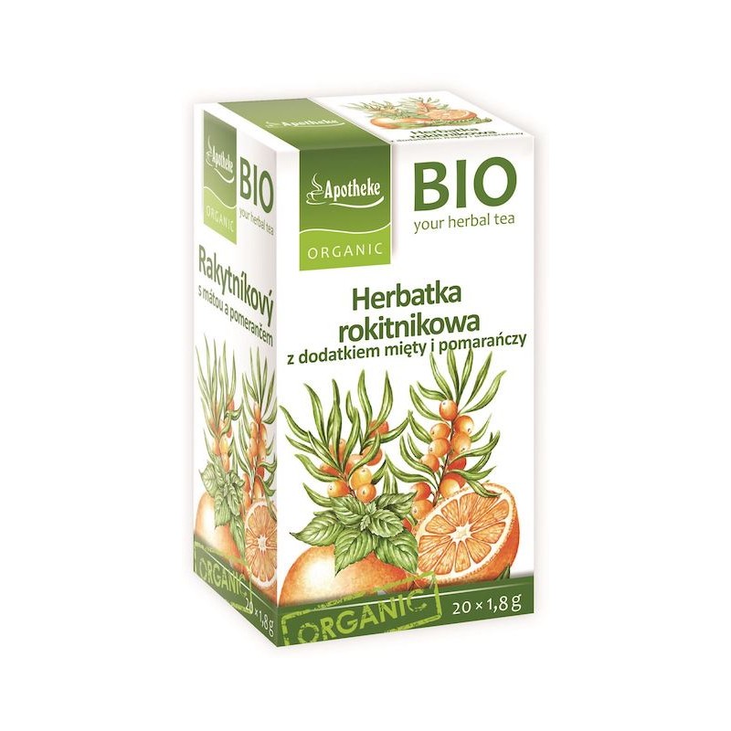 Organic Sea Buckthorn Tea With Mint and Orange 20 x 1,8g Apotheke