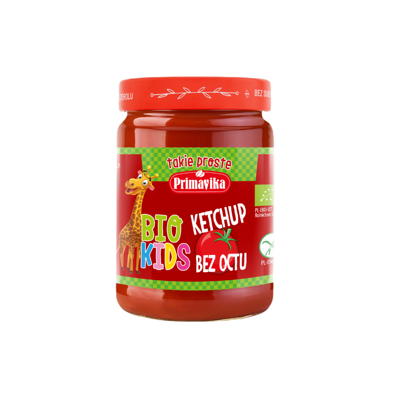 organic ketchup for kids vinegar free 315g primaeco (primavika)