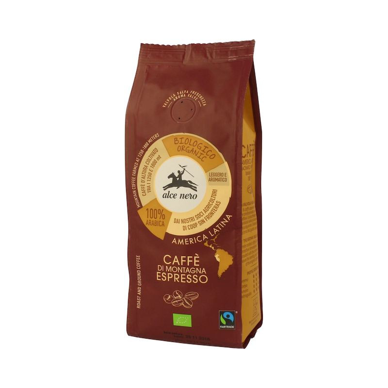 Kawa mielona ARABICA 100% espresso fair trade górska BIO 250g Alce Nero