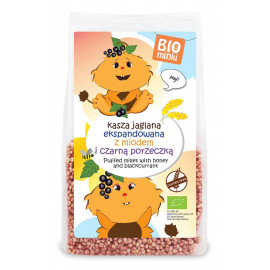 Organic Gluten-Free Puffed Millet With Honey And Blackcurrant Juice 170g Biominki