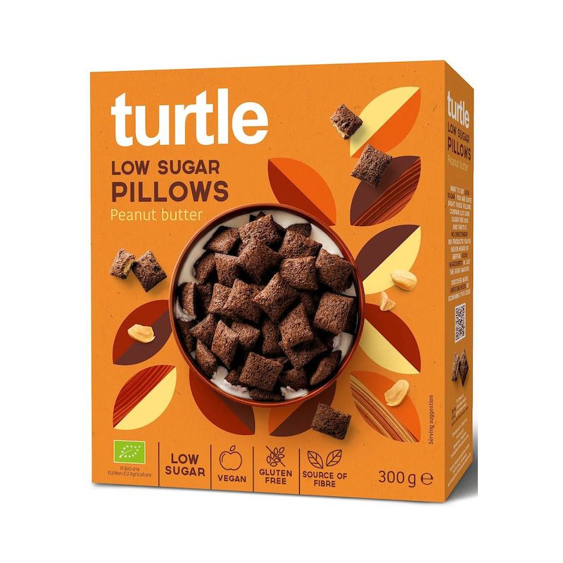 Organic Low Sugar Gluten-Free Pillows With Peanut Butter 300g Turtle