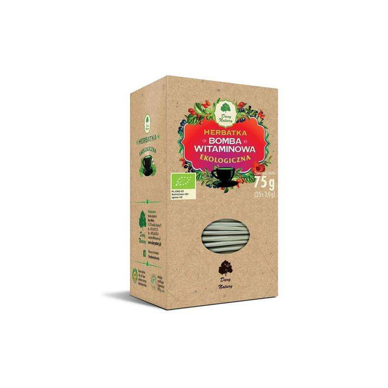 vitamin bomb organic tea 25x3g dary natury